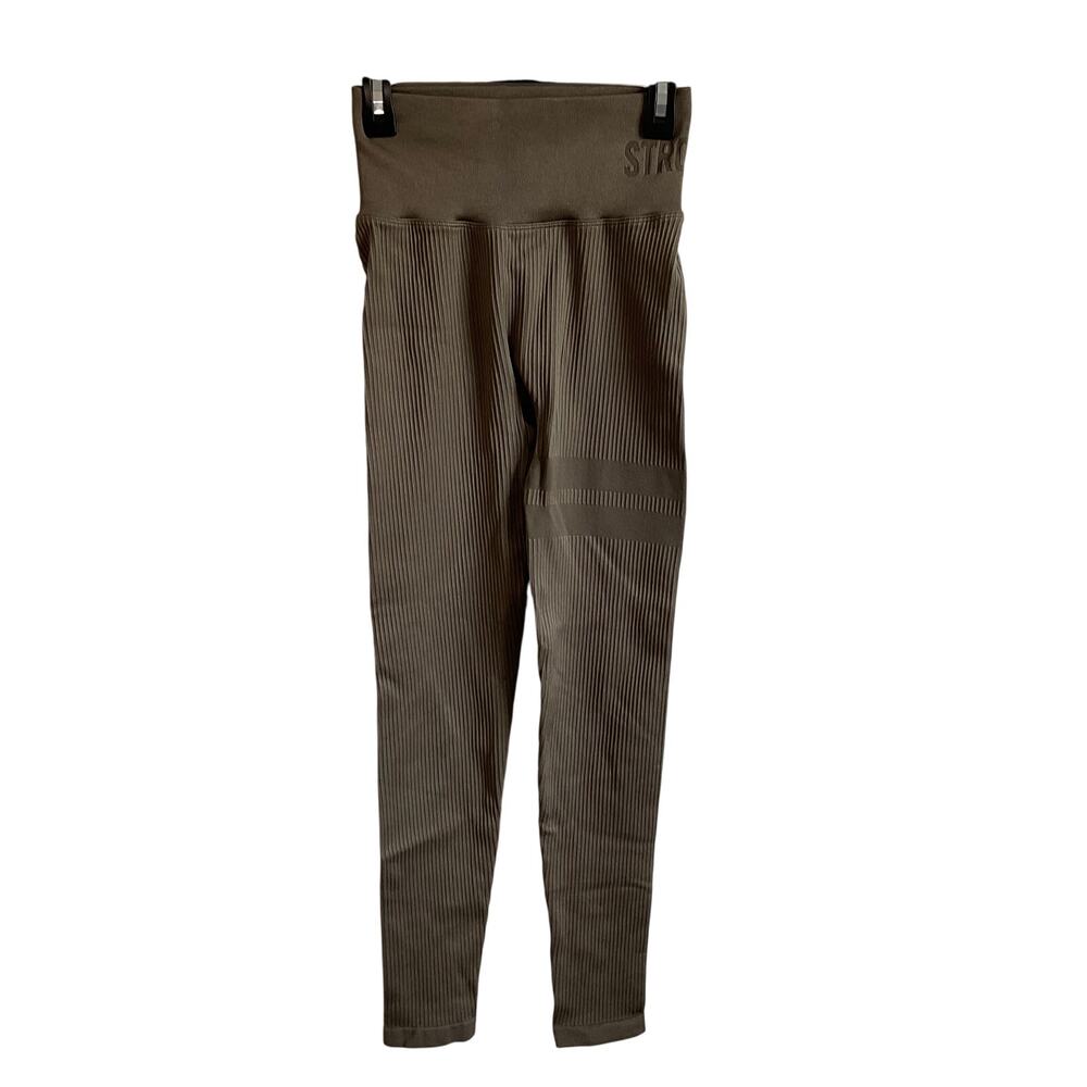 Stronger Label Women’s Ribbed Seamless Athletic‎ Leggings - Size Small